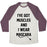 Virgin Teez  Baseball Tee Unisex Tri-Blend Baseball Tee / small / Oatmeal / Maroon MUSCLES AND MASCARA UNISEX TRI-BLEND BASEBALL TEE