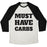 Virgin Teez  Baseball Tee Unisex Tri-Blend Baseball Tee / small / Oatmeal / Black MUST HAVE CARBS UNISEX TRI-BLEND BASEBALL TEE