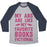 Virgin Teez  Baseball Tee Unisex Tri-Blend Baseball Tee / small / Athletic Gray / Navy MY ABS ARE LIKE MY FAVORITE BOOKS, FICTIONAL (PINK) UNISEX TRI-BLEND BASEBALL TEE