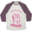 Virgin Teez  Baseball Tee Unisex Tri-Blend Baseball Tee / small / Oatmeal / Maroon MY BALLET IS EN POINTE UNISEX TRI-BLEND BASEBALL TEE