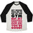 Virgin Teez  Baseball Tee Unisex Tri-Blend Baseball Tee / small / Oatmeal / Black MY BIKINI SAYS GYM BUT MY SWEATPANTS SAY COUCH UNISEX TRI-BLEND BASEBALL TEE