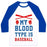 Virgin Teez  Baseball Tee Unisex Classic Baseball Tee / x-small / White/Blue MY BLOOD TYPE IS BASEBALL UNISEX CLASSIC BASEBALL TEE