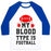 Virgin Teez  Baseball Tee Unisex Classic Baseball Tee / x-small / White/Blue MY BLOOD TYPE IS FOOTBALL UNISEX CLASSIC BASEBALL TEE