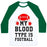Virgin Teez  Baseball Tee Unisex Classic Baseball Tee / x-small / White/Dark Green MY BLOOD TYPE IS FOOTBALL UNISEX CLASSIC BASEBALL TEE