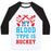 Virgin Teez  Baseball Tee Unisex Classic Baseball Tee / x-small / White/Black MY BLOOD TYPE IS HOCKEY UNISEX CLASSIC BASEBALL TEE