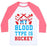 Virgin Teez  Baseball Tee Unisex Classic Baseball Tee / x-small / White/Neon Pink MY BLOOD TYPE IS HOCKEY UNISEX CLASSIC BASEBALL TEE