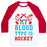 Virgin Teez  Baseball Tee Unisex Classic Baseball Tee / x-small / White/Red MY BLOOD TYPE IS HOCKEY UNISEX CLASSIC BASEBALL TEE