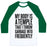 Virgin Teez  Baseball Tee Unisex Classic Baseball Tee / x-small / White/Dark Green MY BODY IS A TEMPLE UNISEX CLASSIC BASEBALL TEE
