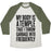 Virgin Teez  Baseball Tee Unisex Tri-Blend Baseball Tee / small / Oatmeal / Moss MY BODY IS A TEMPLE UNISEX TRI-BLEND BASEBALL TEE