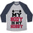 Virgin Teez  Baseball Tee Unisex Tri-Blend Baseball Tee / small / Athletic Gray / Navy MY BODY IS MY HOBBY UNISEX TRI-BLEND BASEBALL TEE