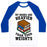 Virgin Teez  Baseball Tee Unisex Classic Baseball Tee / x-small / White/Blue MY BOOKS ARE HEAVIER THAN YOUR WEIGHTS UNISEX CLASSIC BASEBALL TEE