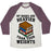 Virgin Teez  Baseball Tee Unisex Tri-Blend Baseball Tee / small / Oatmeal / Maroon MY BOOKS ARE HEAVIER THAN YOUR WEIGHTS UNISEX TRI-BLEND BASEBALL TEE