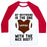Virgin Teez  Baseball Tee Unisex Classic Baseball Tee / x-small / White/Red MY BOYFRIEND IS THE ONE UNISEX CLASSIC BASEBALL TEE