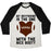 Virgin Teez  Baseball Tee Unisex Tri-Blend Baseball Tee / small / Oatmeal / Black MY BOYFRIEND IS THE ONE UNISEX TRI-BLEND BASEBALL TEE