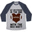 Virgin Teez  Baseball Tee Unisex Tri-Blend Baseball Tee / small / Athletic Gray / Navy MY BOYFRIEND IS THE ONE UNISEX TRI-BLEND BASEBALL TEE