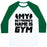 Virgin Teez  Baseball Tee Unisex Classic Baseball Tee / x-small / White/Dark Green MY BOYFRIEND'S NAME IS GYM UNISEX CLASSIC BASEBALL TEE
