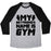 Virgin Teez  Baseball Tee Unisex Tri-Blend Baseball Tee / small / Athletic Gray / Black MY BOYFRIEND'S NAME IS GYM UNISEX TRI-BLEND BASEBALL TEE