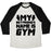 Virgin Teez  Baseball Tee Unisex Tri-Blend Baseball Tee / small / Oatmeal / Black MY BOYFRIEND'S NAME IS GYM UNISEX TRI-BLEND BASEBALL TEE
