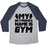 Virgin Teez  Baseball Tee Unisex Tri-Blend Baseball Tee / small / Athletic Gray / Navy MY BOYFRIEND'S NAME IS GYM UNISEX TRI-BLEND BASEBALL TEE