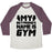 Virgin Teez  Baseball Tee Unisex Tri-Blend Baseball Tee / small / Oatmeal / Maroon MY BOYFRIEND'S NAME IS GYM UNISEX TRI-BLEND BASEBALL TEE