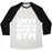 Virgin Teez  Baseball Tee Unisex Tri-Blend Baseball Tee / small / Oatmeal / Black MY BOYFRIEND'S NAME IS GYM UNISEX TRI-BLEND BASEBALL TEE