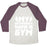 Virgin Teez  Baseball Tee Unisex Tri-Blend Baseball Tee / small / Oatmeal / Maroon MY BOYFRIEND'S NAME IS GYM UNISEX TRI-BLEND BASEBALL TEE