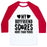 Virgin Teez  Baseball Tee Unisex Classic Baseball Tee / x-small / White/Red MY BOYFRIEND SCORES MORE THAN YOURS (BASKETBALL) UNISEX CLASSIC BASEBALL TEE