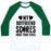 Virgin Teez  Baseball Tee Unisex Classic Baseball Tee / x-small / White/Dark Green MY BOYFRIEND SCORES MORE THAN YOURS (FOOTBALL) UNISEX CLASSIC BASEBALL TEE