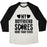 Virgin Teez  Baseball Tee Unisex Tri-Blend Baseball Tee / small / Oatmeal / Black MY BOYFRIEND SCORES MORE THAN YOURS (FOOTBALL) UNISEX TRI-BLEND BASEBALL TEE