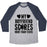 Virgin Teez  Baseball Tee Unisex Tri-Blend Baseball Tee / small / Athletic Gray / Navy MY BOYFRIEND SCORES MORE THAN YOURS (FOOTBALL) UNISEX TRI-BLEND BASEBALL TEE