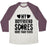 Virgin Teez  Baseball Tee Unisex Tri-Blend Baseball Tee / small / Oatmeal / Maroon MY BOYFRIEND SCORES MORE THAN YOURS (FOOTBALL) UNISEX TRI-BLEND BASEBALL TEE