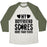 Virgin Teez  Baseball Tee Unisex Tri-Blend Baseball Tee / small / Oatmeal / Moss MY BOYFRIEND SCORES MORE THAN YOURS (FOOTBALL) UNISEX TRI-BLEND BASEBALL TEE