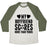 Virgin Teez  Baseball Tee Unisex Tri-Blend Baseball Tee / small / Oatmeal / Moss MY BOYFRIEND SCORES MORE THAN YOURS (SOCCER) UNISEX TRI-BLEND BASEBALL TEE