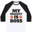 Virgin Teez  Baseball Tee Unisex Classic Baseball Tee / x-small / White/Black MY BRACKET IS BOSS UNISEX CLASSIC BASEBALL TEE