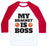 Virgin Teez  Baseball Tee Unisex Classic Baseball Tee / x-small / White/Red MY BRACKET IS BOSS UNISEX CLASSIC BASEBALL TEE