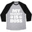Virgin Teez  Baseball Tee Unisex Tri-Blend Baseball Tee / small / Athletic Gray / Black MY BRACKET IS BOSS UNISEX TRI-BLEND BASEBALL TEE