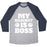 Virgin Teez  Baseball Tee Unisex Tri-Blend Baseball Tee / small / Athletic Gray / Navy MY BRACKET IS BOSS UNISEX TRI-BLEND BASEBALL TEE