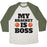 Virgin Teez  Baseball Tee Unisex Tri-Blend Baseball Tee / small / Oatmeal / Moss MY BRACKET IS BOSS UNISEX TRI-BLEND BASEBALL TEE