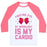 Virgin Teez  Baseball Tee Unisex Classic Baseball Tee / x-small / White/Neon Pink MY CARDIO IS FIGHTING EVIL BY MOONLIGHT UNISEX CLASSIC BASEBALL TEE