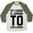 Virgin Teez  Baseball Tee Unisex Tri-Blend Baseball Tee / small / Oatmeal / Moss MY CARDIO IS JUMPING TO CONCLUSIONS UNISEX TRI-BLEND BASEBALL TEE