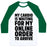 Virgin Teez  Baseball Tee Unisex Classic Baseball Tee / x-small / White/Dark Green MY CARDIO IS WAITING FOR MY ONLINE ORDER TO ARRIVE UNISEX CLASSIC BASEBALL TEE