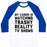 Virgin Teez  Baseball Tee Unisex Classic Baseball Tee / x-small / White/Blue MY CARDIO IS WATCHING TRASHY REALITY TV SHOWS PARODY UNISEX CLASSIC BASEBALL TEE