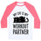 Virgin Teez  Baseball Tee Unisex Classic Baseball Tee / x-small / White/Neon Pink MY CAT IS MY WORKOUT PARTNER UNISEX CLASSIC BASEBALL TEE