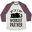 Virgin Teez  Baseball Tee Unisex Tri-Blend Baseball Tee / small / Oatmeal / Maroon MY CAT IS MY WORKOUT PARTNER UNISEX TRI-BLEND BASEBALL TEE
