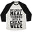 Virgin Teez  Baseball Tee Unisex Tri-Blend Baseball Tee / small / Oatmeal / Black MY CHEAT MEAL TURNED INTO A CHEAT WEEK UNISEX TRI-BLEND BASEBALL TEE