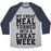 Virgin Teez  Baseball Tee Unisex Tri-Blend Baseball Tee / small / Athletic Gray / Navy MY CHEAT MEAL TURNED INTO A CHEAT WEEK UNISEX TRI-BLEND BASEBALL TEE