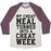 Virgin Teez  Baseball Tee Unisex Tri-Blend Baseball Tee / small / Oatmeal / Maroon MY CHEAT MEAL TURNED INTO A CHEAT WEEK UNISEX TRI-BLEND BASEBALL TEE