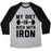 Virgin Teez  Baseball Tee Unisex Tri-Blend Baseball Tee / small / Athletic Gray / Black MY DIET IS RICH WITH IRON UNISEX TRI-BLEND BASEBALL TEE