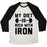 Virgin Teez  Baseball Tee Unisex Tri-Blend Baseball Tee / small / Oatmeal / Black MY DIET IS RICH WITH IRON UNISEX TRI-BLEND BASEBALL TEE