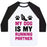 Virgin Teez  Baseball Tee Unisex Classic Baseball Tee / x-small / White/Black MY DOG IS MY RUNNING PARTNER UNISEX CLASSIC BASEBALL TEE